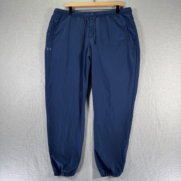 Under Armour Sweatpants Jogger Mens XL Navy Blue Loose Fit Mesh Lightweight - Picture 1 of 12